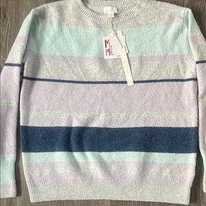 New Caslon Gray and Light Blue Sweater